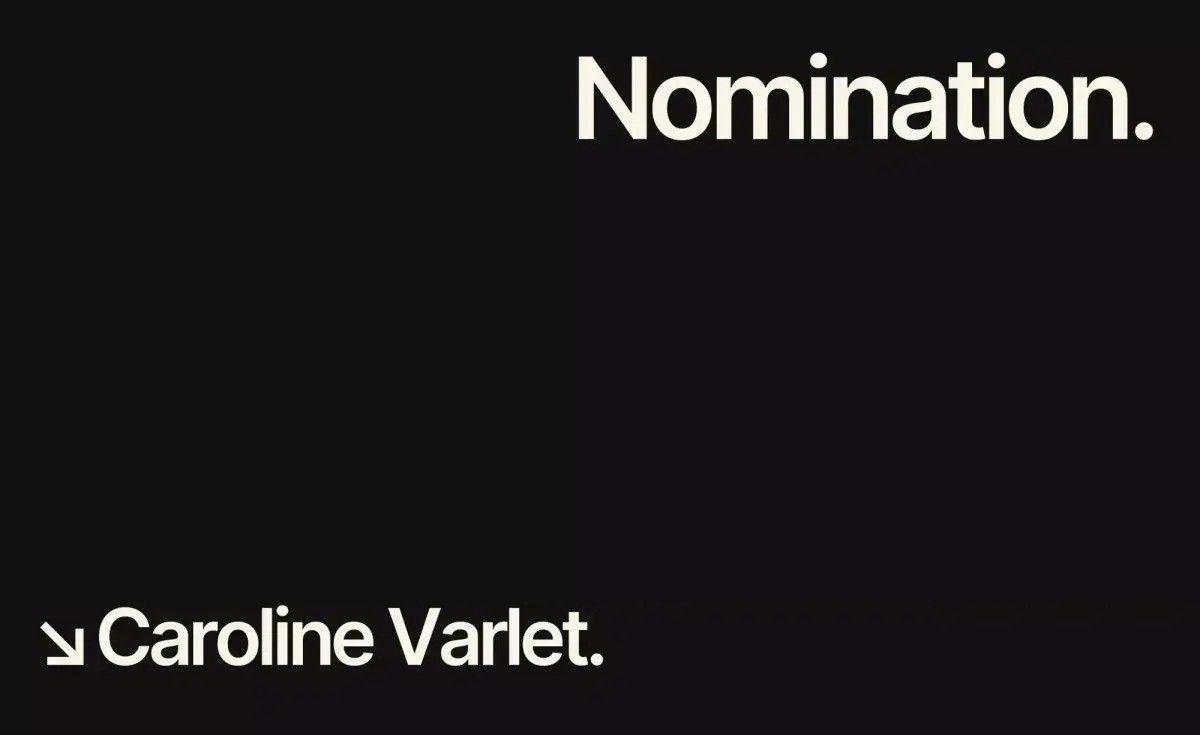 Nomination Caroline Varlet