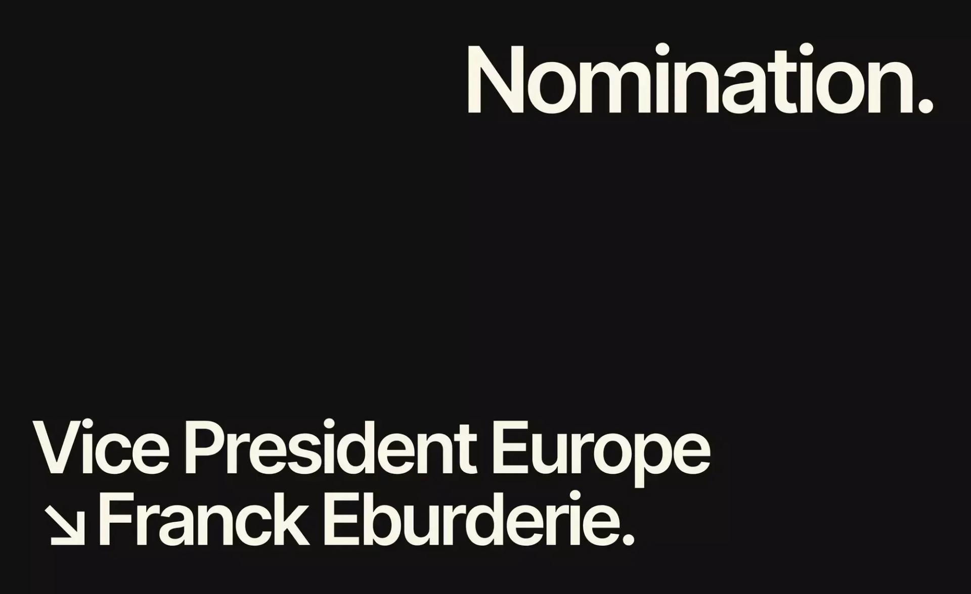 Nomination Franck Eburderie